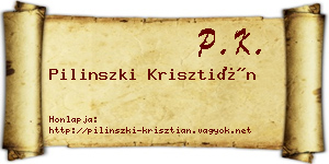 Pilinszki Krisztián névjegykártya